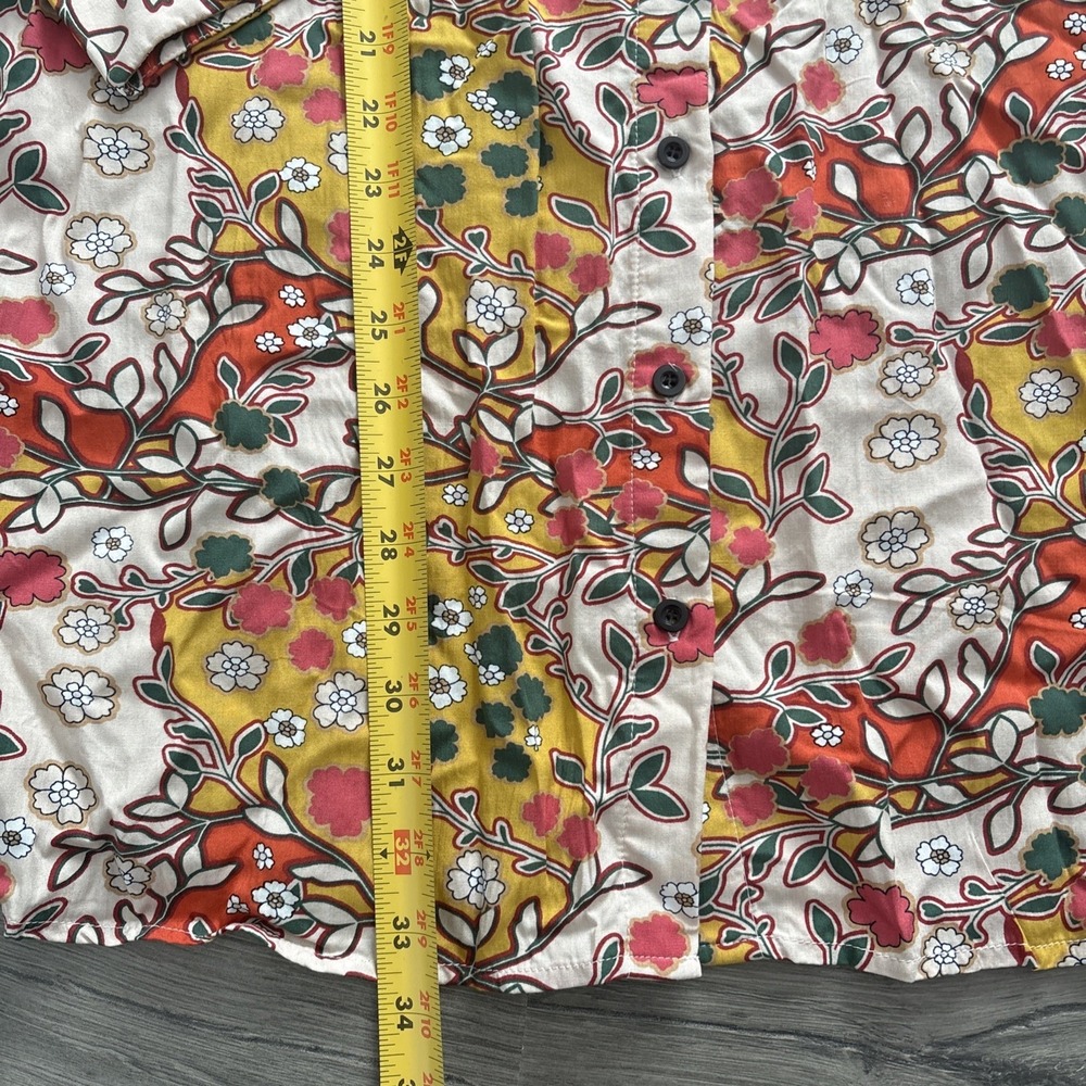 Natural Life size XL Boho Floral Button Front Shirt Dress Rayon Long Sleeve - Picture 9 of 14